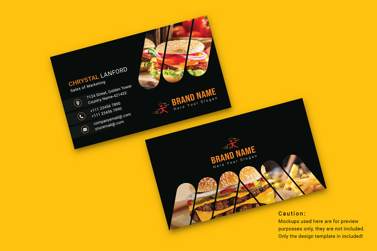 Restaurant Business Card, a Business Card Template by graphicsunday (Photo 2 of 3)