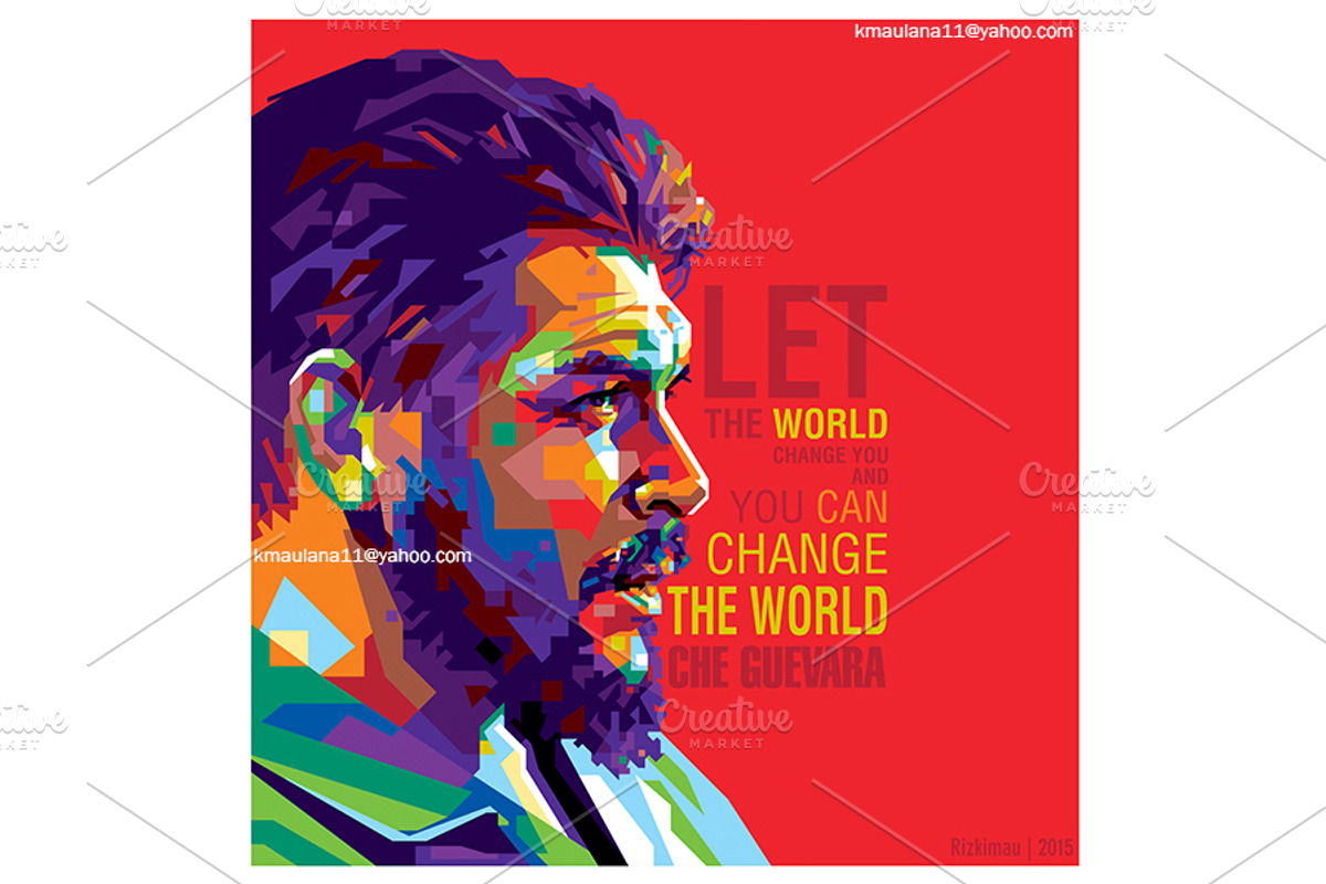 CHE GUEVARA In WPAP, a Graphic by Rizkimau's ArtGallery