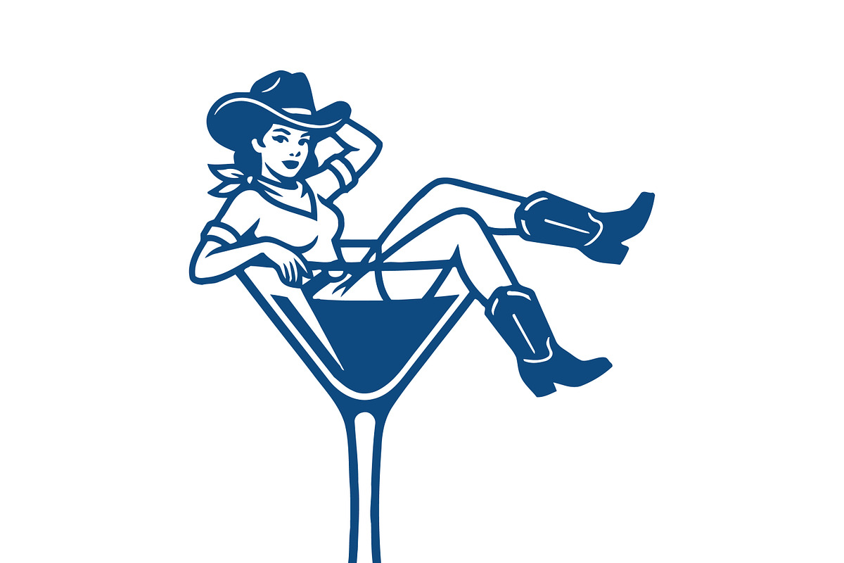 Cowgirl Cocktail Diva Graphic, a Person Illustration by CarWrap design (Photo 1 of 3)