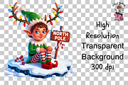 10 PNG North Pole ELF Clipart Bundle, a Graphic by Clipart Bloom (Thumbnail 14 of 17)