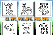 Adorable Animals Bold & Easy Color, an Animal Illustration by Design Home (Thumbnail 3 of 4)