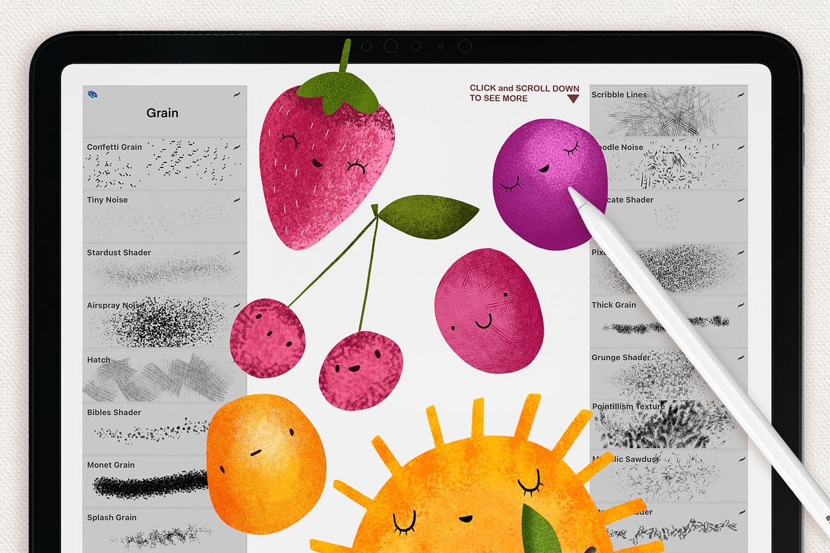 CUTE ILLUSTRATION PROCREATE BRUSHES, a Brush Add-On by AlexandraArt (Photo 9 of 12)