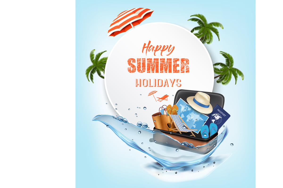 Summer vacation holiday background, a Background Graphic by ecco
