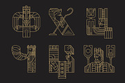 Rulers cyrillic letters + numbers, a Symbol Font by Ognjen Pajic (Thumbnail 8 of 8)