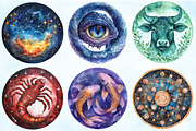 Brilliant Zodiac Sublimation Bundle, an Illustration by Craft Nest (Thumbnail 2 of 8)