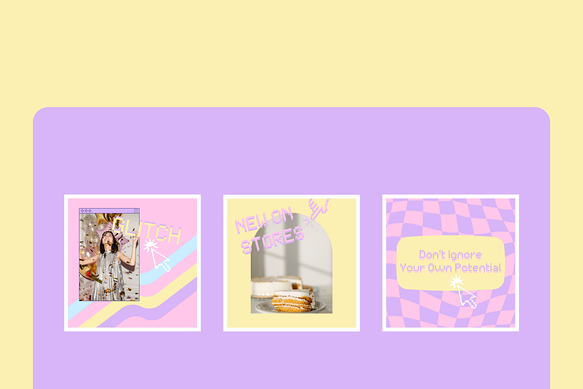 Y2K Aesthetic Canva Post Template, a Social Media Template by Moodwave Studio (Photo 6 of 9)