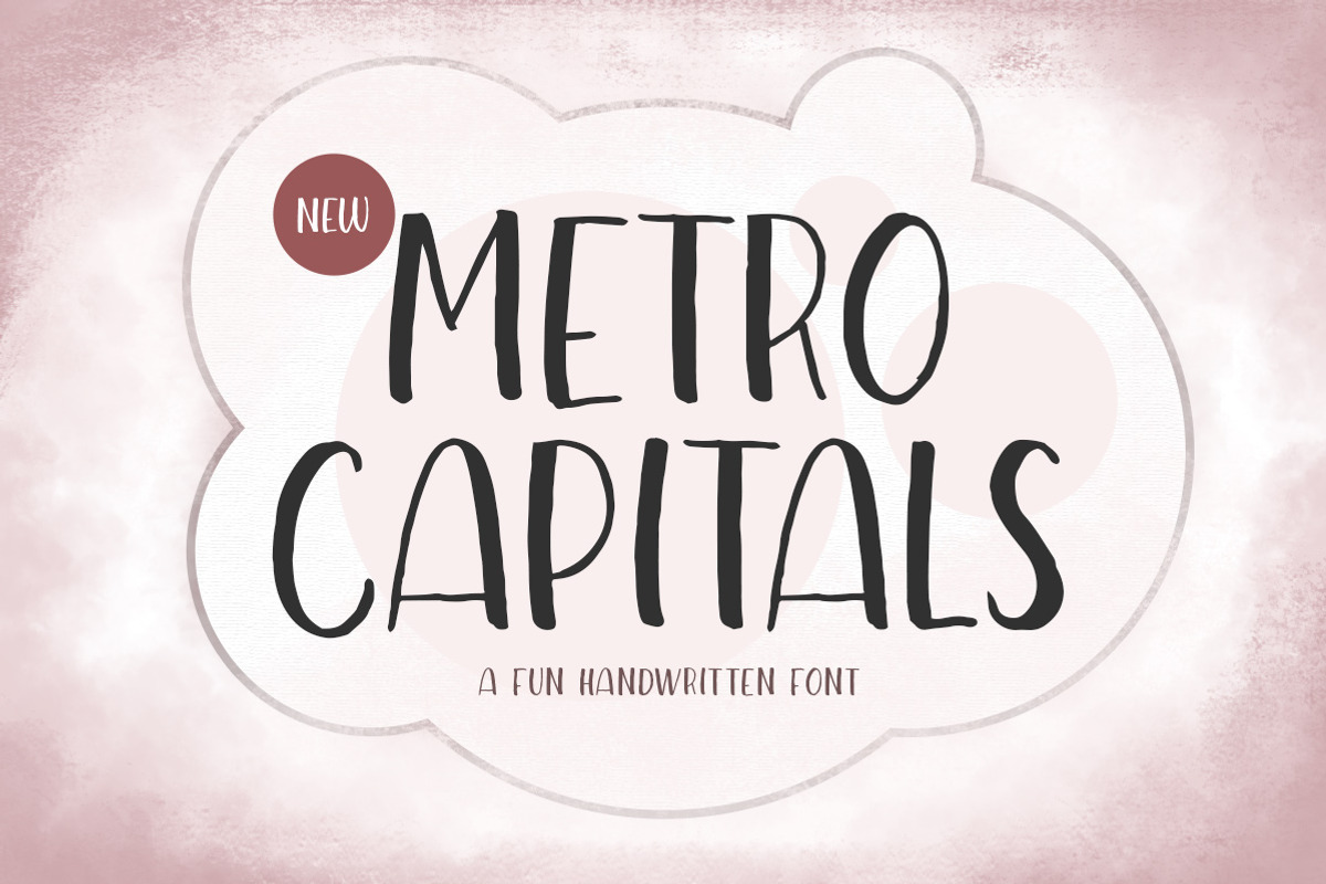 Metro Capitals - A Fun Handwritten F, a Sans Serif Font by Littlehand (Photo 1 of 9)