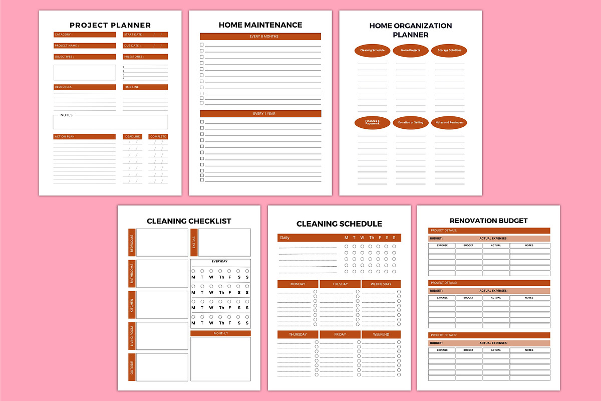 2026 Home Care&Maintenance Organizer, a Stationery Template by Shumaya (Photo 3 of 6)
