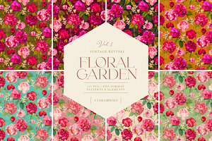 Vintage Floral Garden Vol. 1