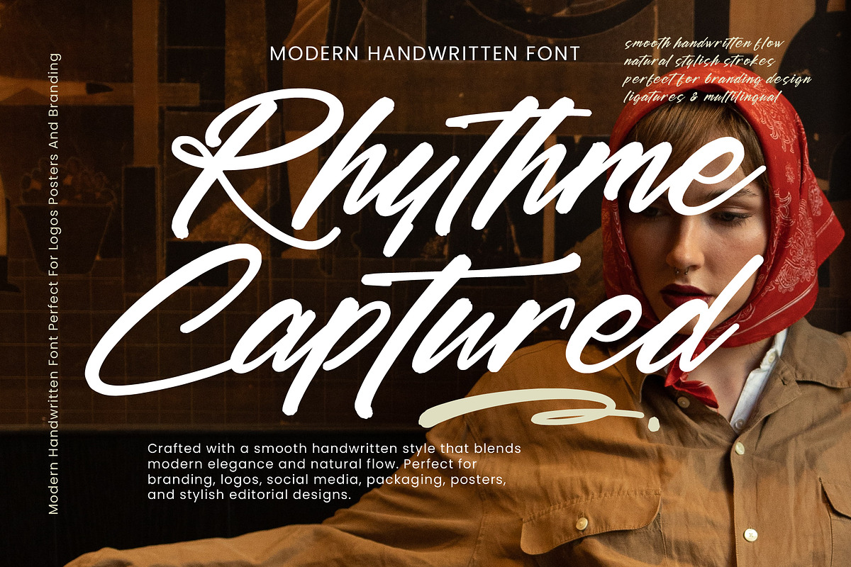 Rhythme Captured Modern Handwritten, a Handwritten Font by operatype.co (Photo 1 of 10)