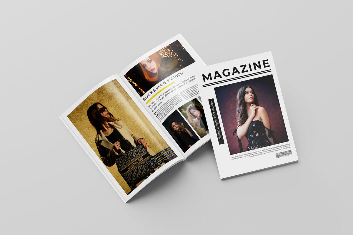 Minimal Fashion Magazine Template, a Magazine Template by retrographix (Photo 16 of 17)