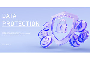 Personal data protection 3d web, a Finance Illustration by Marozhkastudio