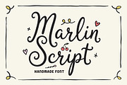 Marlin Script – Handmade Script Font, a Script Font by Morand Union (Thumbnail 1 of 6)