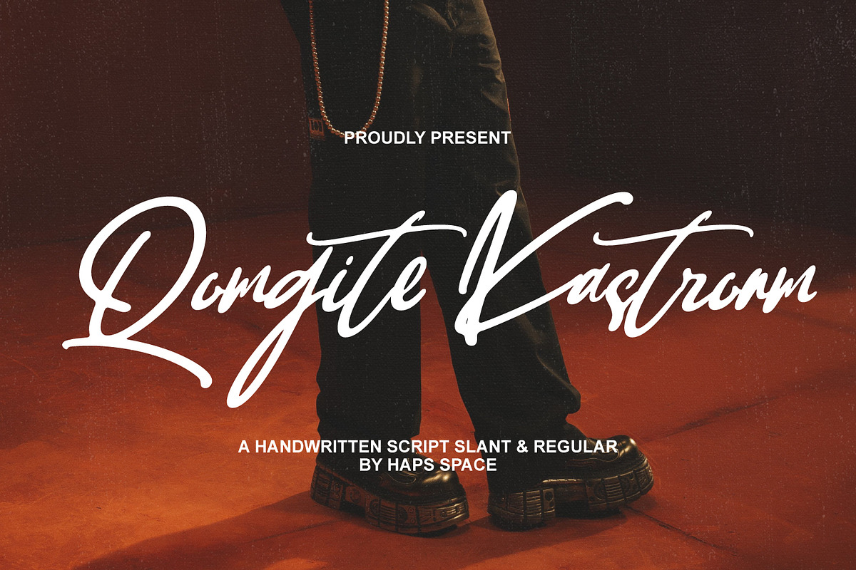 Qomgite Kastrom Handwritten Script, a Handwritten Font by Haps Space (Photo 1 of 10)