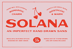 Solana, a Sans Serif Font by Abby Swain Design