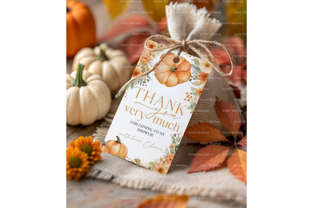 Autumn Favor Tag Mockup PSD, a Product Mockup by MockupWizard (Photo 4 of 5)