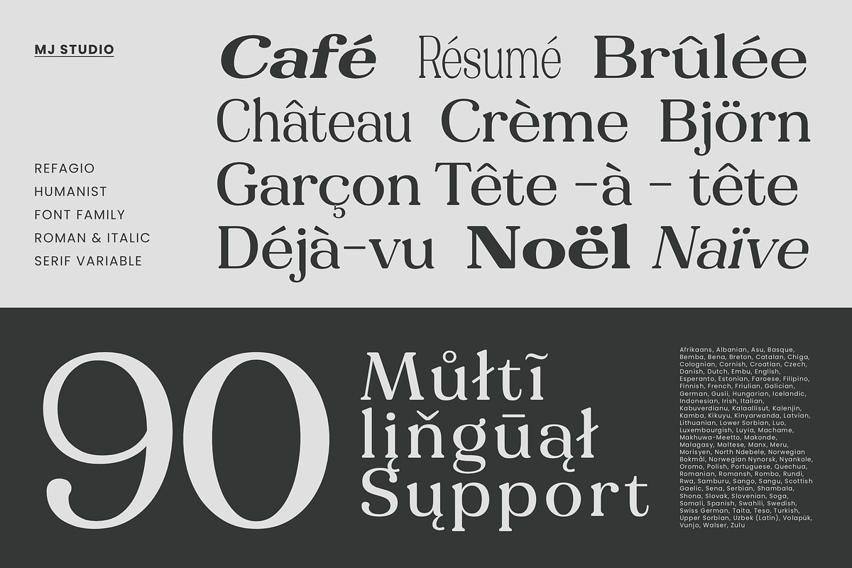 Refagio Modern Serif Family 92 Fonts, a Serif Font by MjStudio31 (Photo 14 of 15)