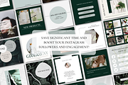 100 Green Instagram Templates Canva, a Social Media Template by IRISEA DESIGNS (Thumbnail 3 of 4)