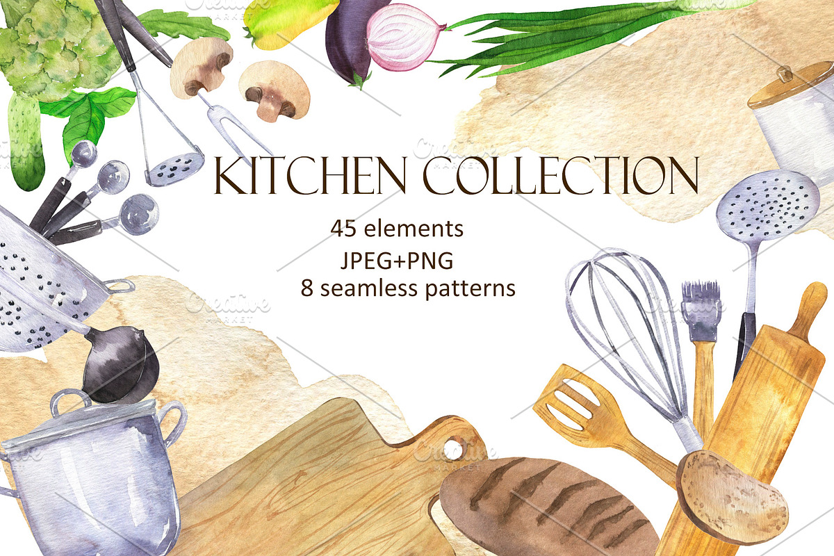 Kitchen collection, a Food Illustration by Watercolor & sketches (Photo 1 of 7)