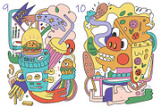Fast Food Doodles. Vector and raster, a Food Illustration by Oliana Moroz (Thumbnail 14 of 25)