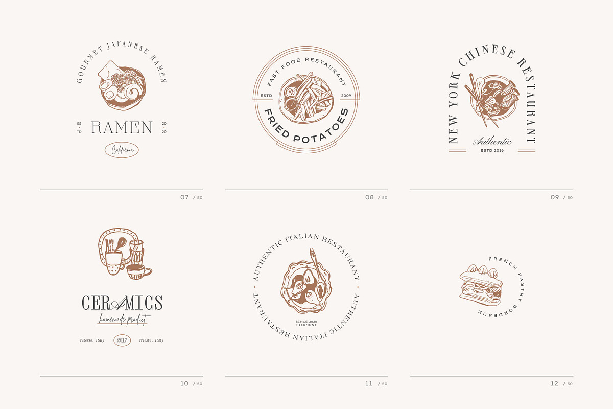 Food & Drinks Logo Kit, a Branding & Logo Template by iStar Design (Photo 6 of 27)
