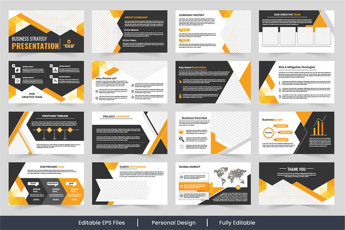 Business Project Presentation slide, a Print Template by Tanuart