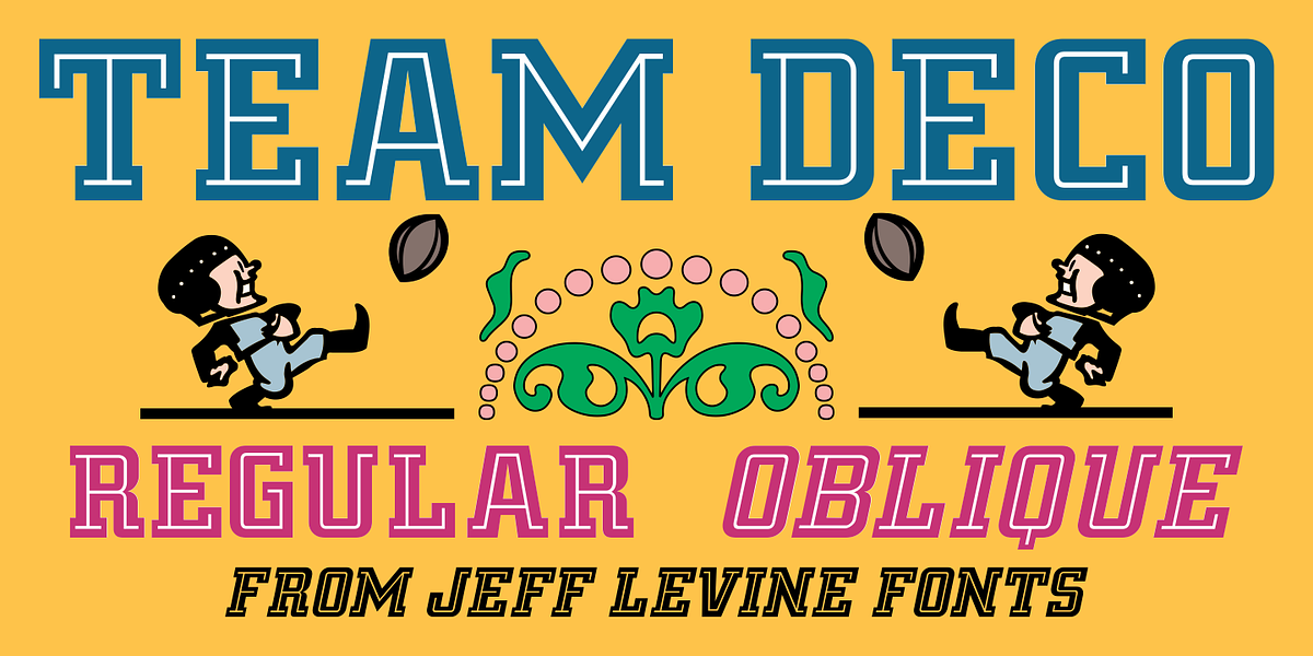 Team Deco JNL, a Slab Serif Font by Jeff Levine Fonts (Photo 1 of 5)