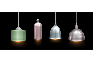 Modern ceiling pendant lamp set, an Object Illustration by art PVP - market