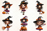 Quirky Halloween Witch Clipart, an Illustration by DreamCafeArt (Thumbnail 7 of 8)