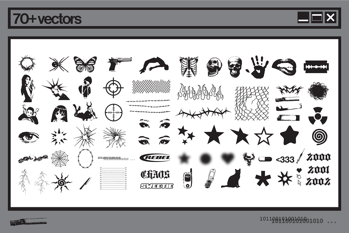 Y2K Grunge Pack, an Object Graphic by DigitalSlide (Photo 3 of 3)