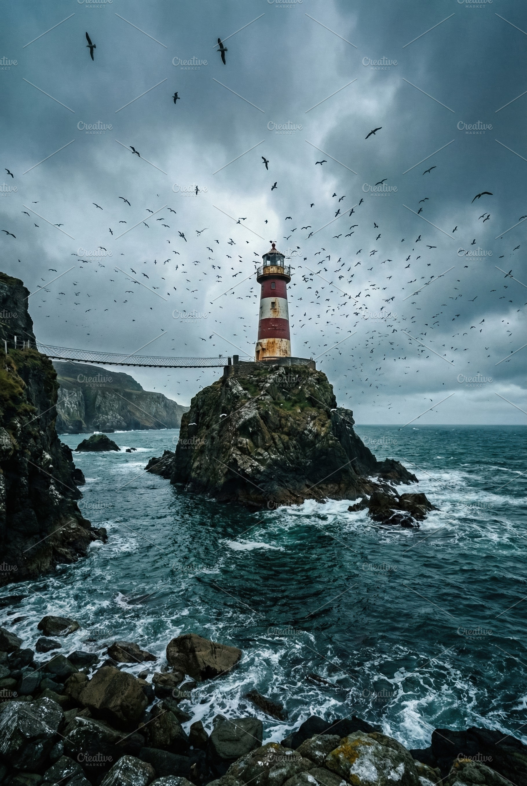 Remote Lighthouse on Rocky Isle, a Nature Photo by Virgo Studio