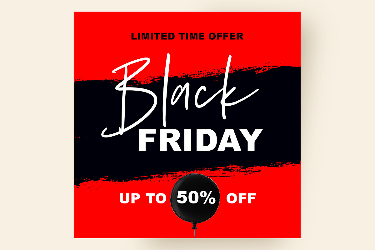 Grunge black friday sale template, a Marketing Template by Love Giftery (Photo 1 of 2)