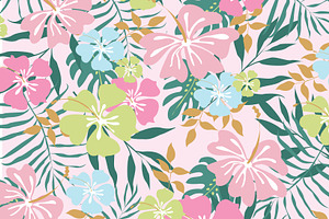 Hawaii Seamless Pattern Set