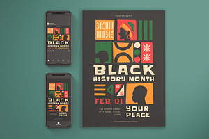 Black History Month Flyer, a Flyer Template by KMZVR.Lab
