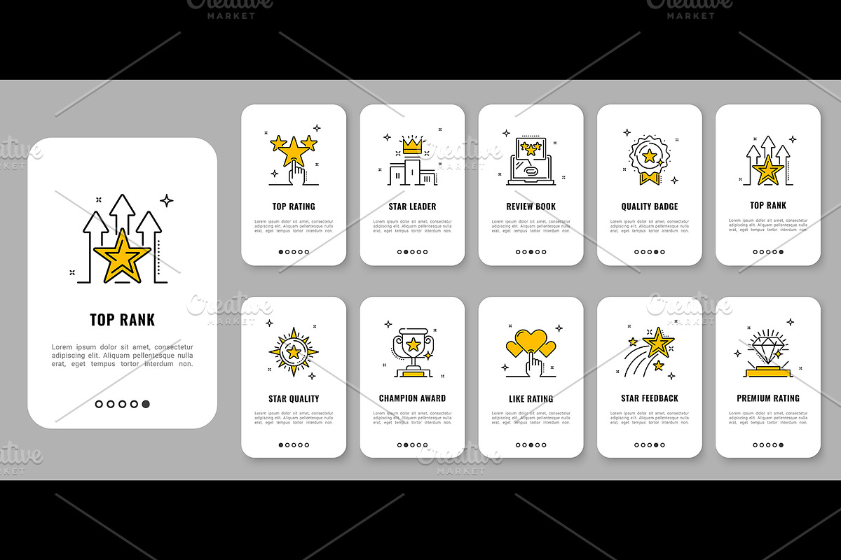 Mobile app onboarding screen, an Object Illustration by Vector Tradition (Photo 3 of 3)