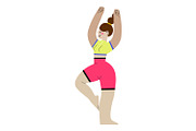 Yoga Poses Girls Fitness Woman, an Object Graphic by the_myro (Thumbnail 3 of 9)