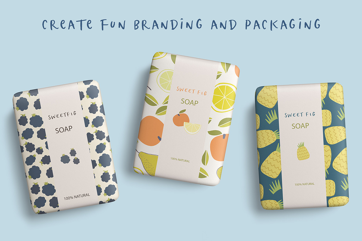 Summer Fruit Patterns and Elements, a Pattern Graphic by Sweet Fig (Photo 6 of 6)
