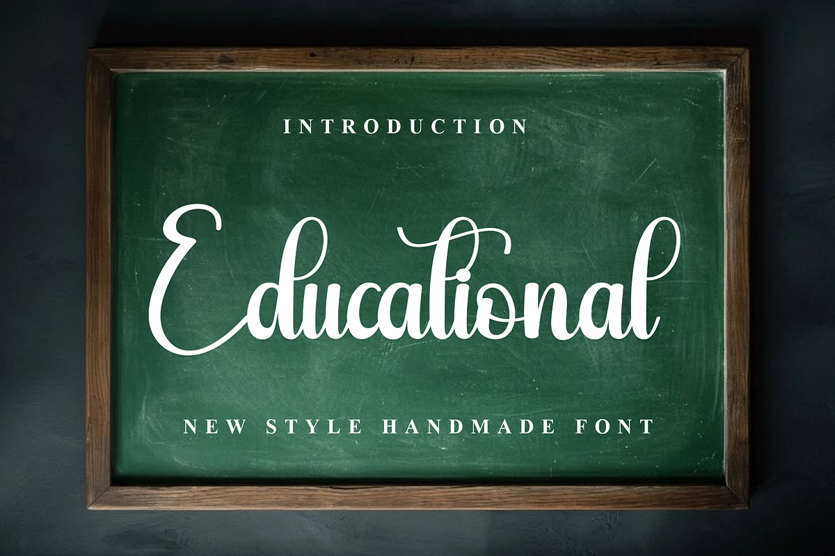 Educational, a Handwritten Font by InermediaSTUDIO (Photo 1 of 8)