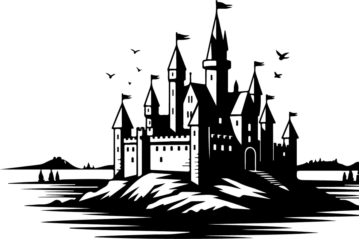 Medieval Castle Silhouette Bundle, an Illustration by Designs_River (Photo 2 of 9)