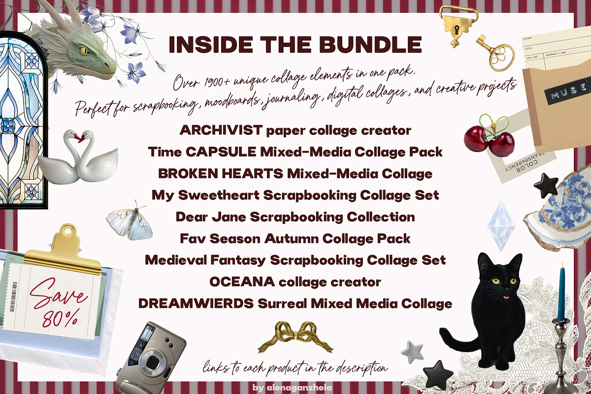 COLLAGE BUNDLE Mixed-Media Scrapbook, an Object Graphic by alenaganzhela (Photo 2 of 11)