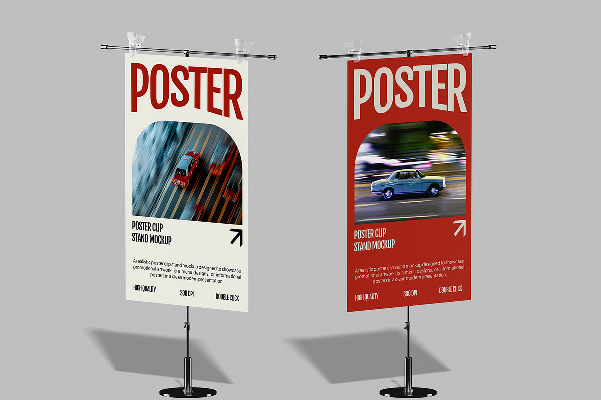 Poster Clip Stand Mockup, an Advertising Mockup by Unerispace (Photo 4 of 5)