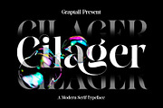 Cilager - Modern Serif Typeface, a Serif Font by Graptail (Thumbnail 1 of 14)