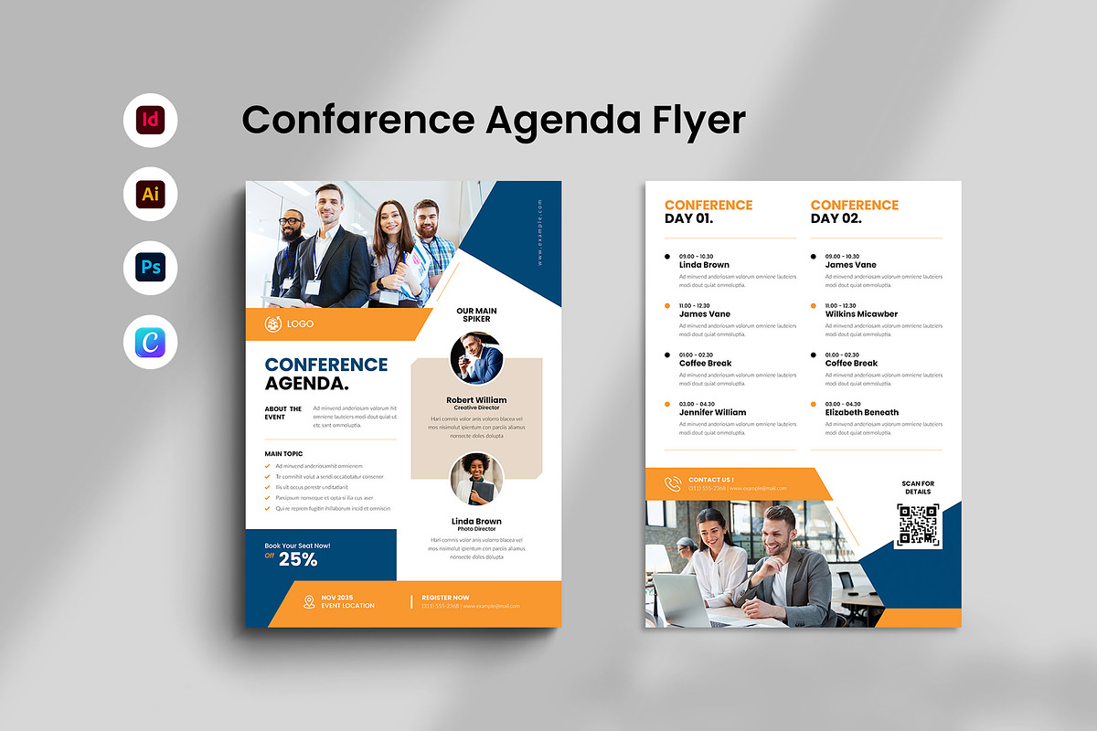 Business Conference Agenda Flyer