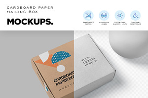 Small Rectangle Mailing Box Mockups