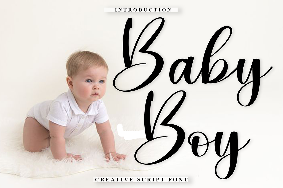 Baby Boy, a Handwritten Font by InermediaSTUDIO (Photo 1 of 8)