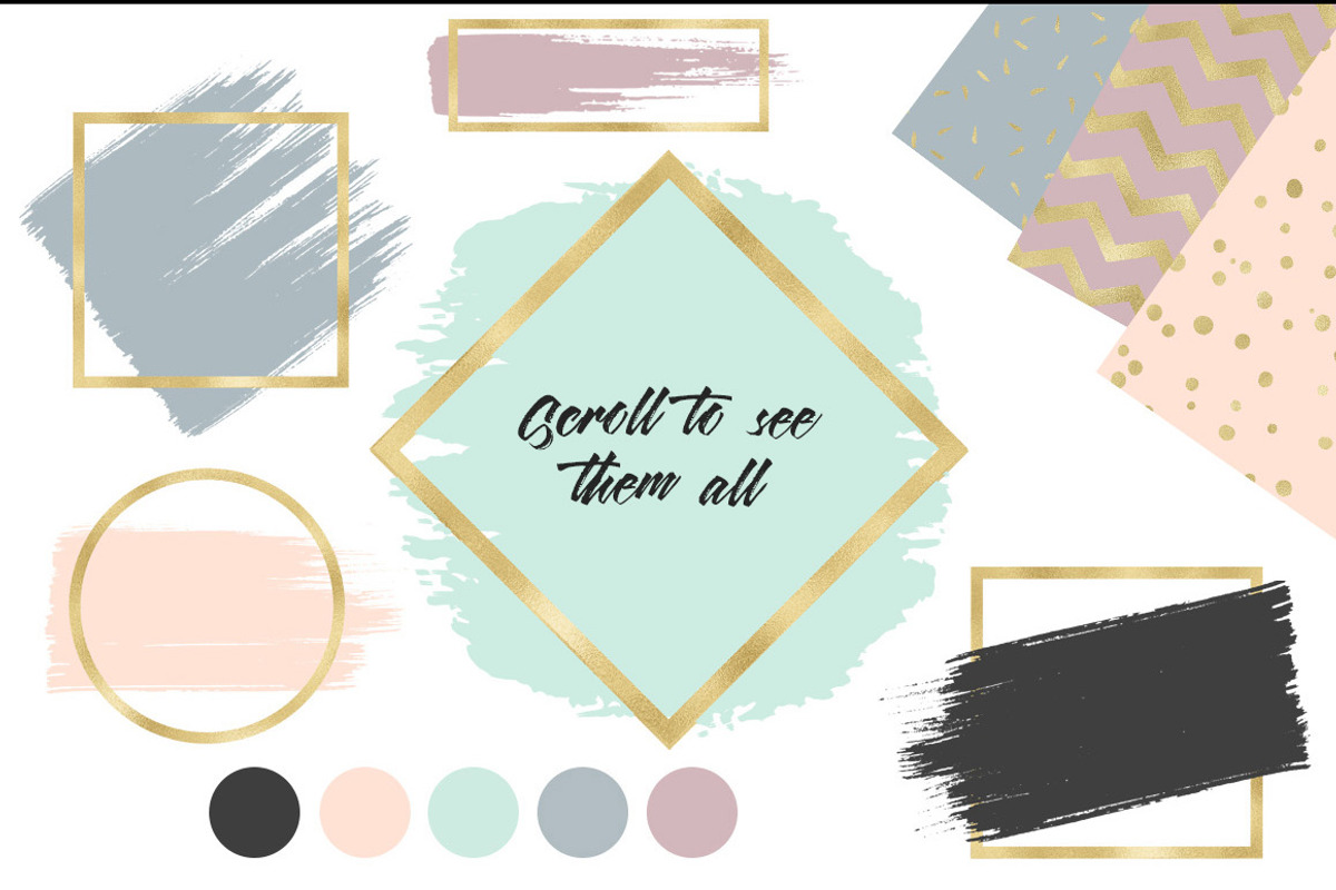 160 Brush Strokes in 1 Bundle, an Object Graphic by PeDe Designs (Photo 9 of 9)