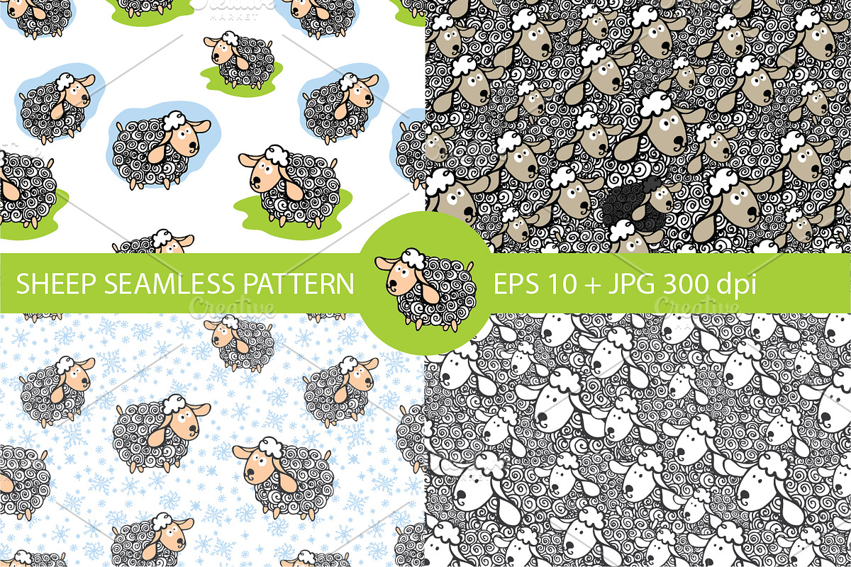 New year,Christmas sheep pattern 2