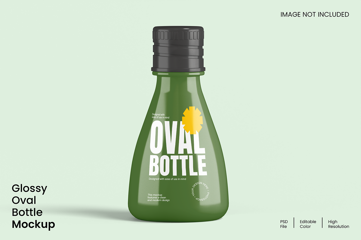Oval Bottle Mockup, a Packaging Mockup by Unerispace