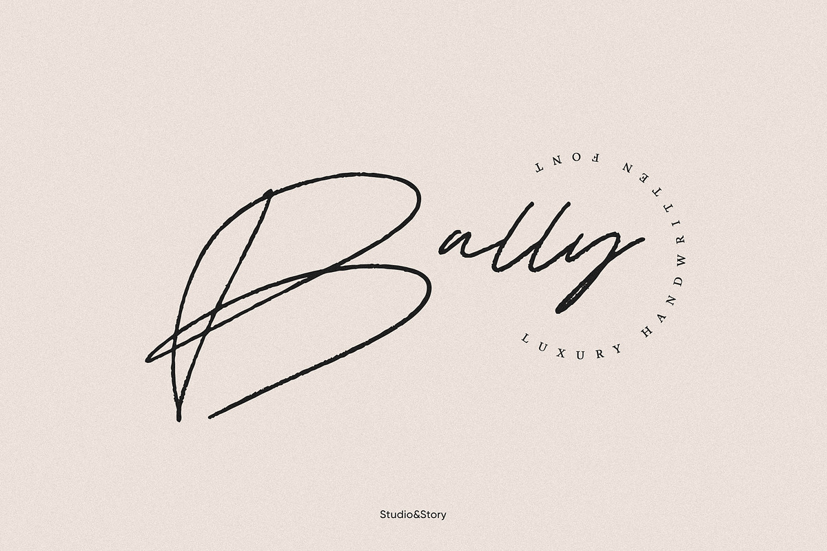 Bally | Handwritten Script Font, a Script Font by Studio&Story (Photo 1 of 9)