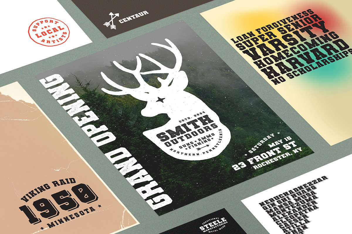 College Dropout, a Slab Serif Font by Dead Moose Studio (Photo 5 of 12)